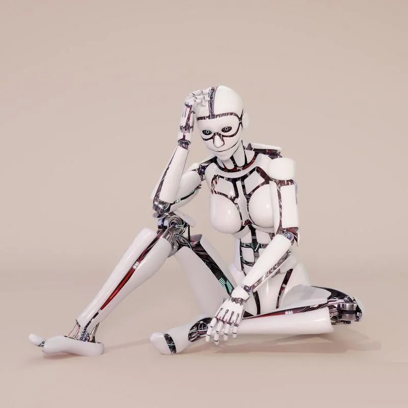 PBR Game 3D Models – Robot girl