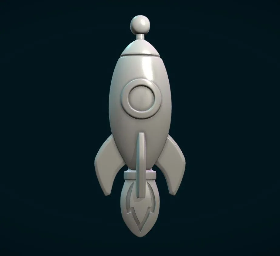 PBR Game 3D Models – Rocket Bas Relief