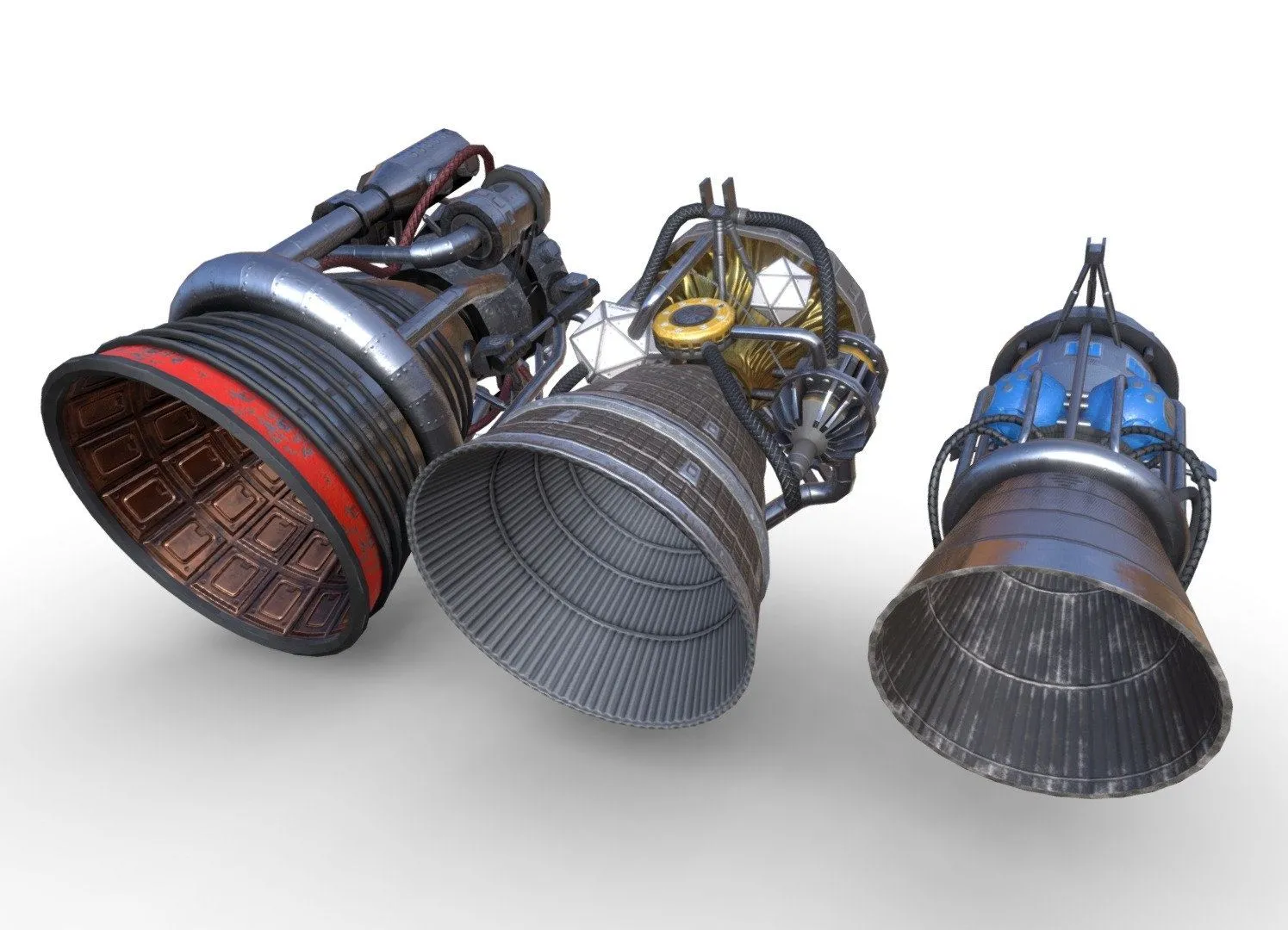 PBR Game 3D Models – Rocket Engines