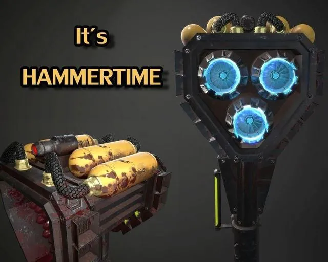 PBR Game 3D Models – Rocket hammer