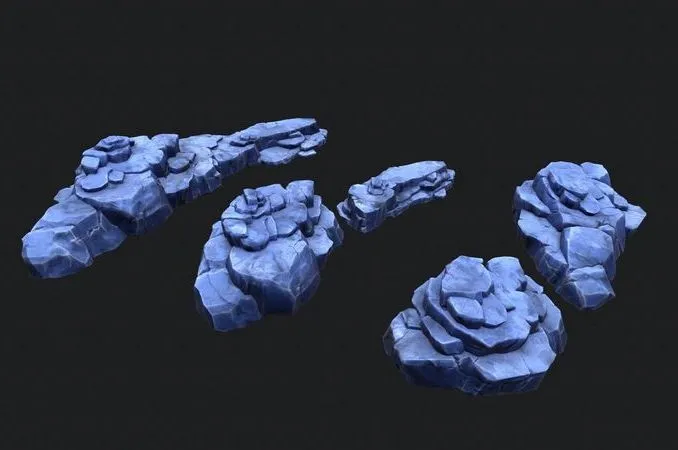 PBR Game 3D Models – Rocks stones mine