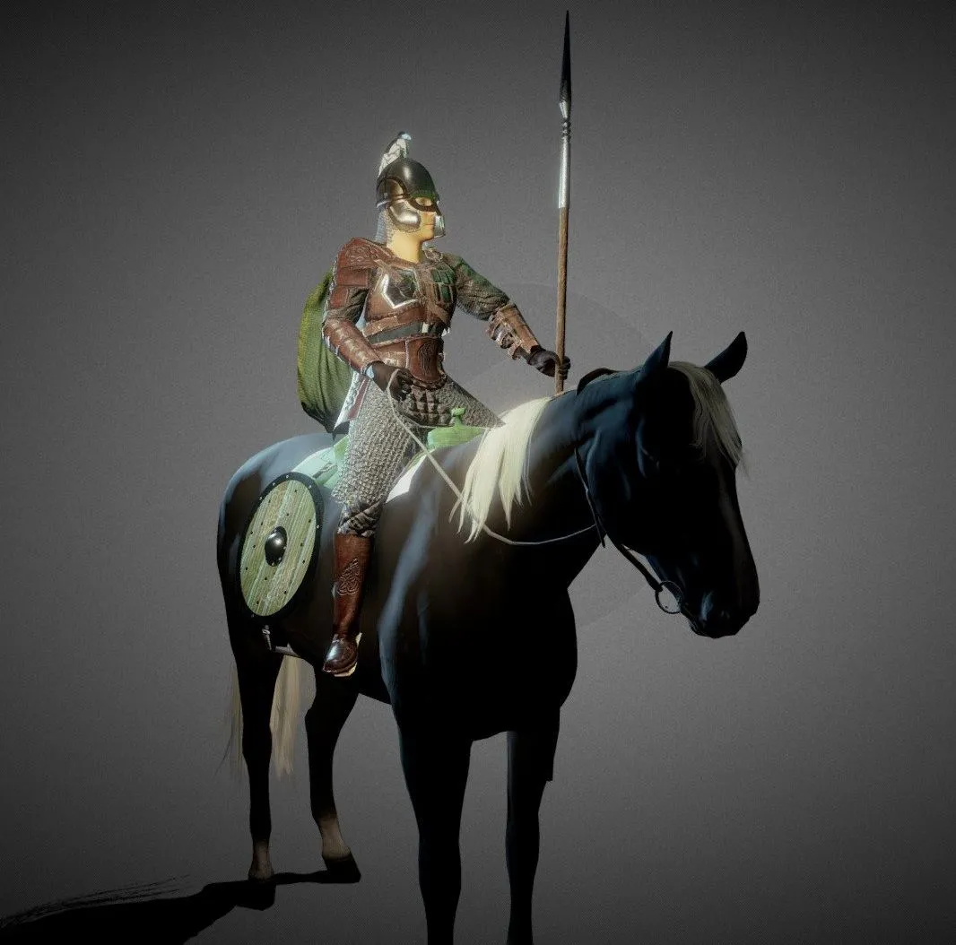 PBR Game 3D Models – Rohan Rider Rohirrim Lord Of The Rings