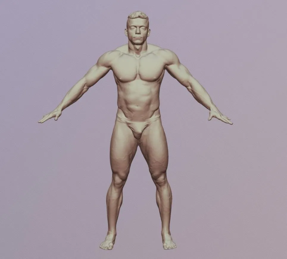 PBR Game 3D Models – Roman 3Dscan Nudebody