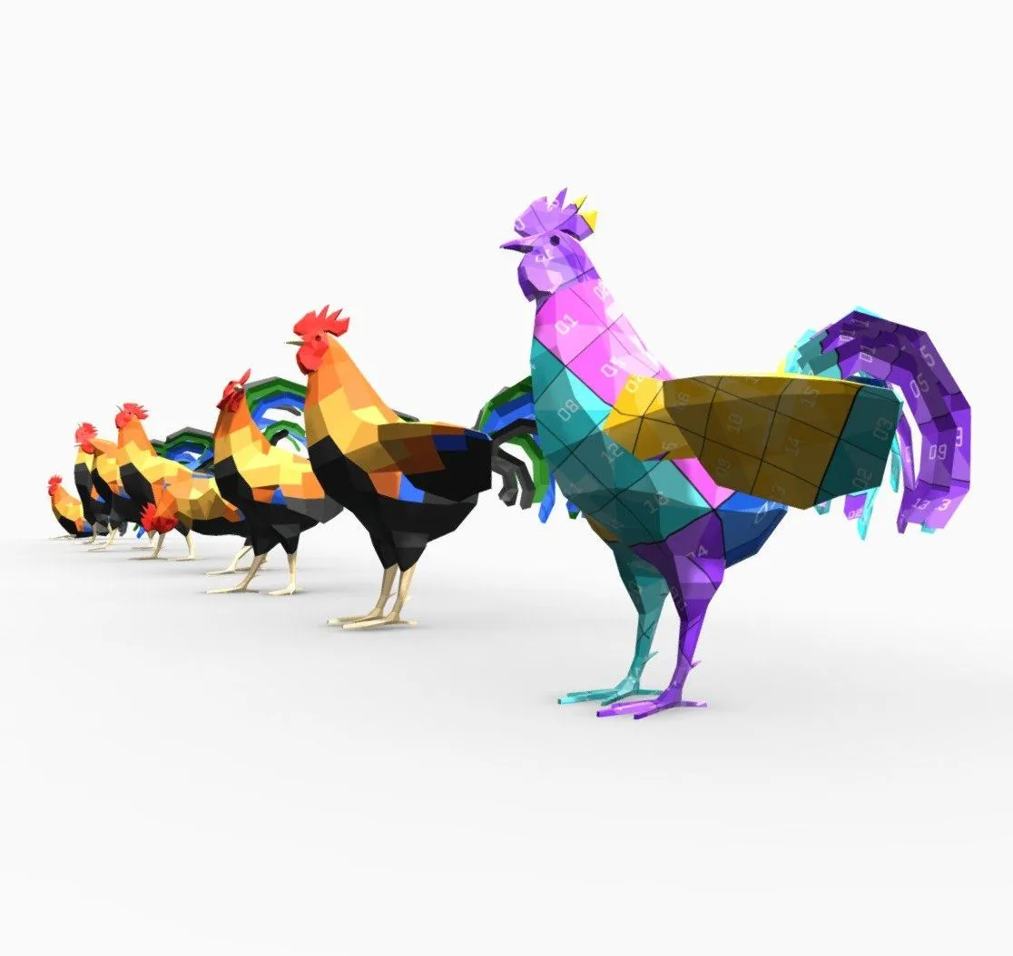 PBR Game 3D Models – Rooster
