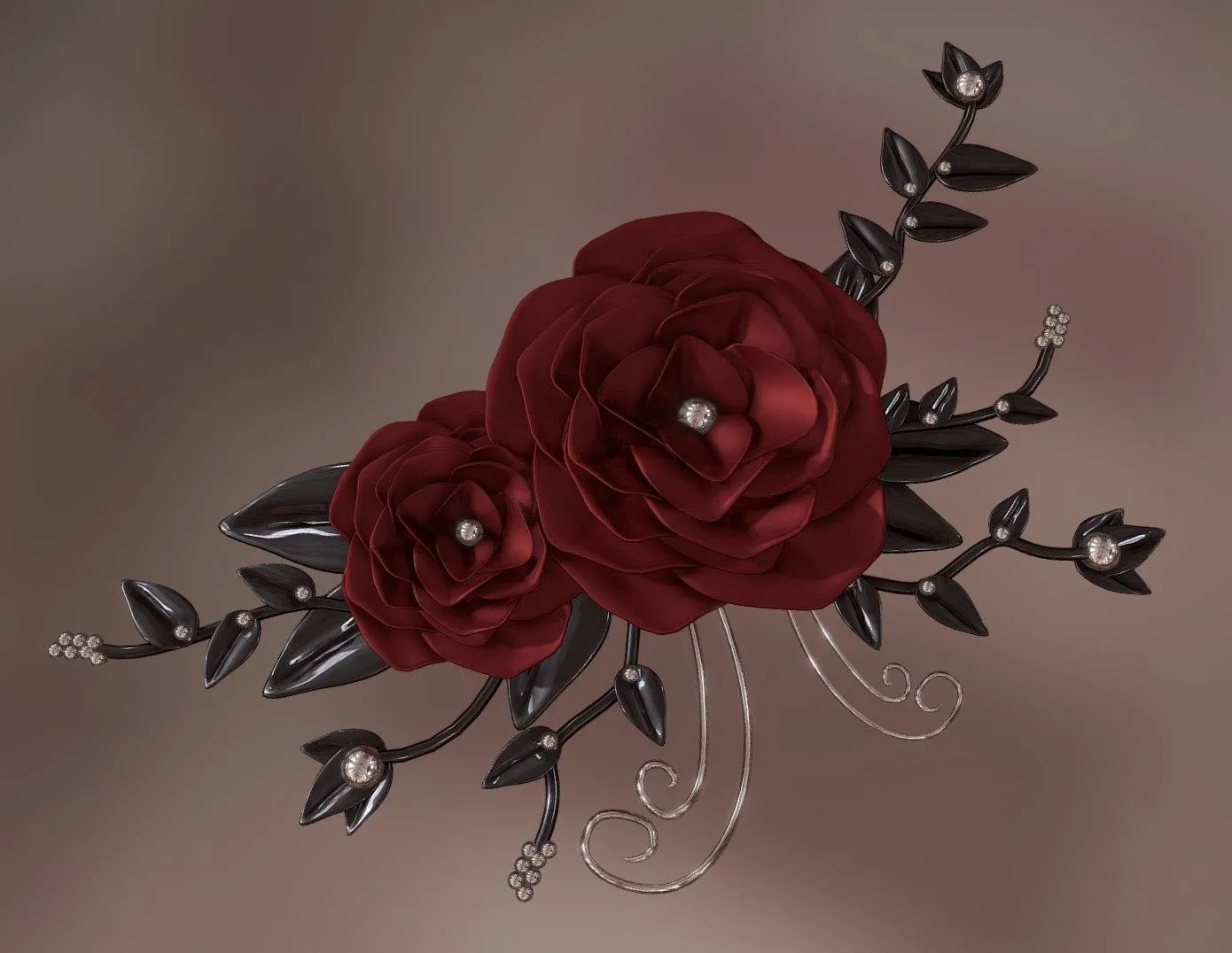 PBR Game 3D Models – Rose Flower Decoration Ornament Accessory