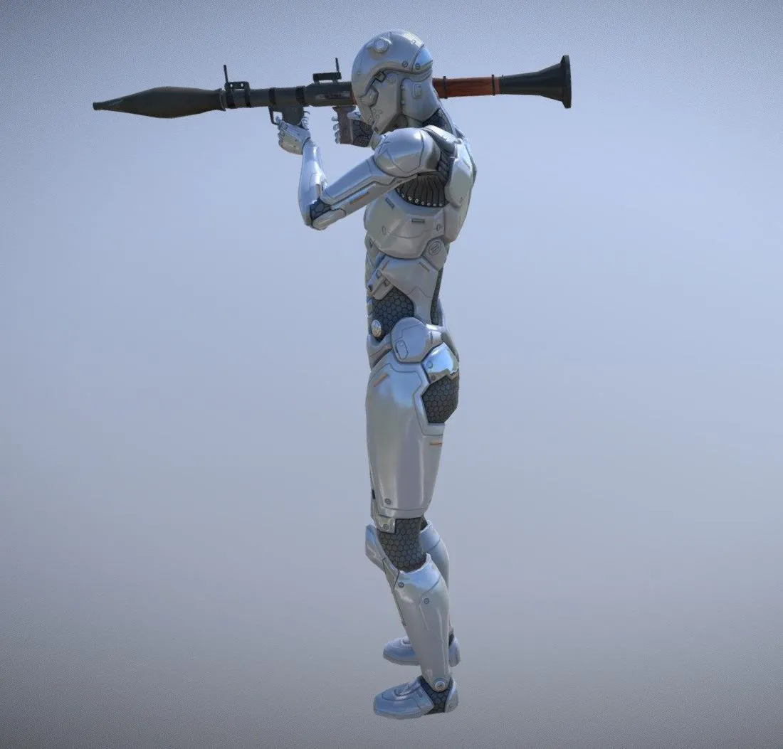 PBR Game 3D Models – Rpg Big Gun Plus Mocap Animations Pack