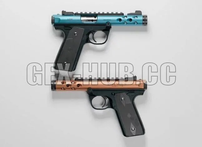 PBR Game 3D Models – Ruger Mark IV