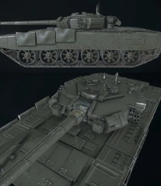 PBR Game 3D Models – Russian Military Vehicles T90