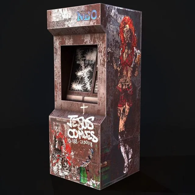 PBR Game 3D Models – Rusty ATM