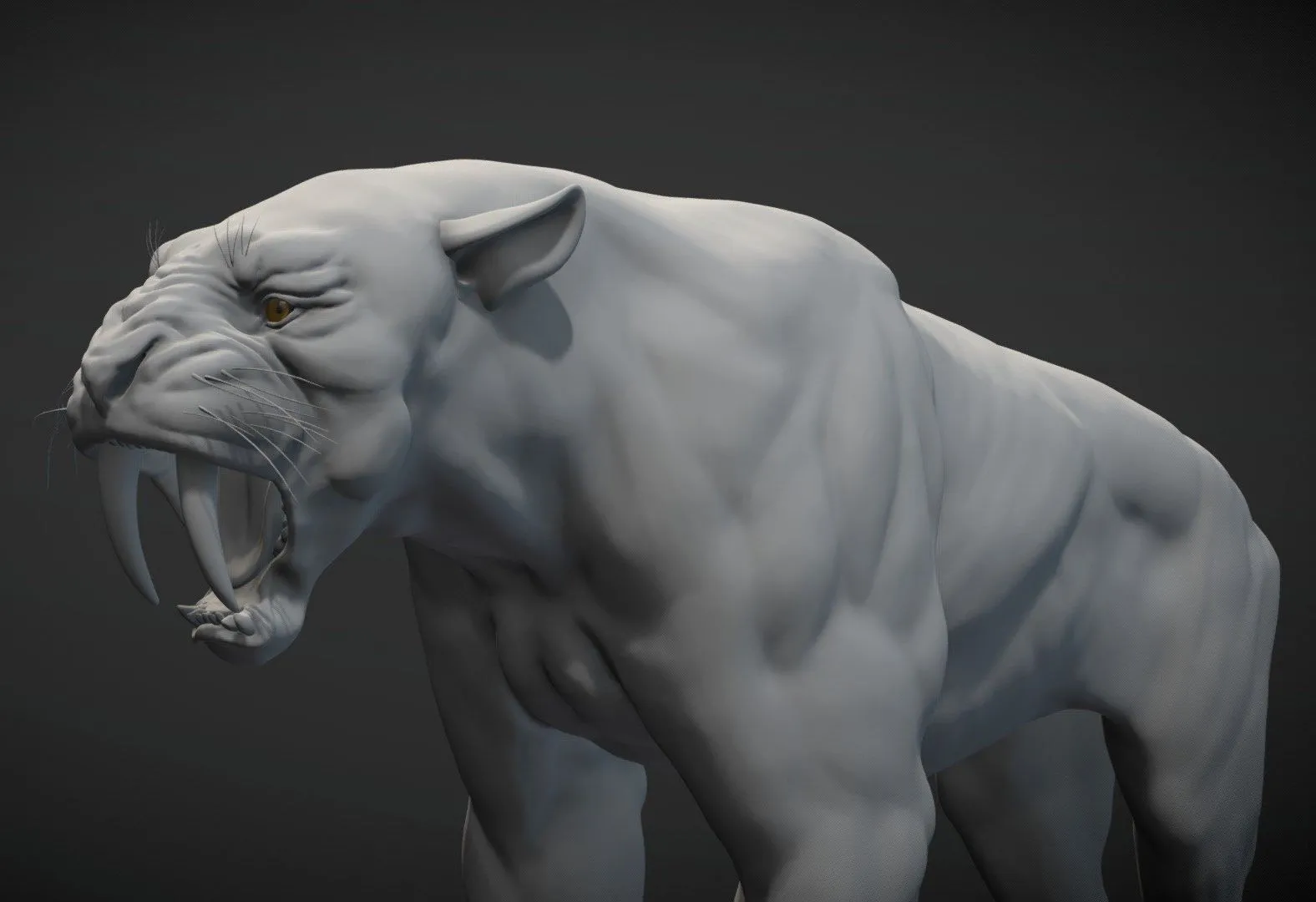 PBR Game 3D Models – Sabertooth Tiger Aka Smilodon
