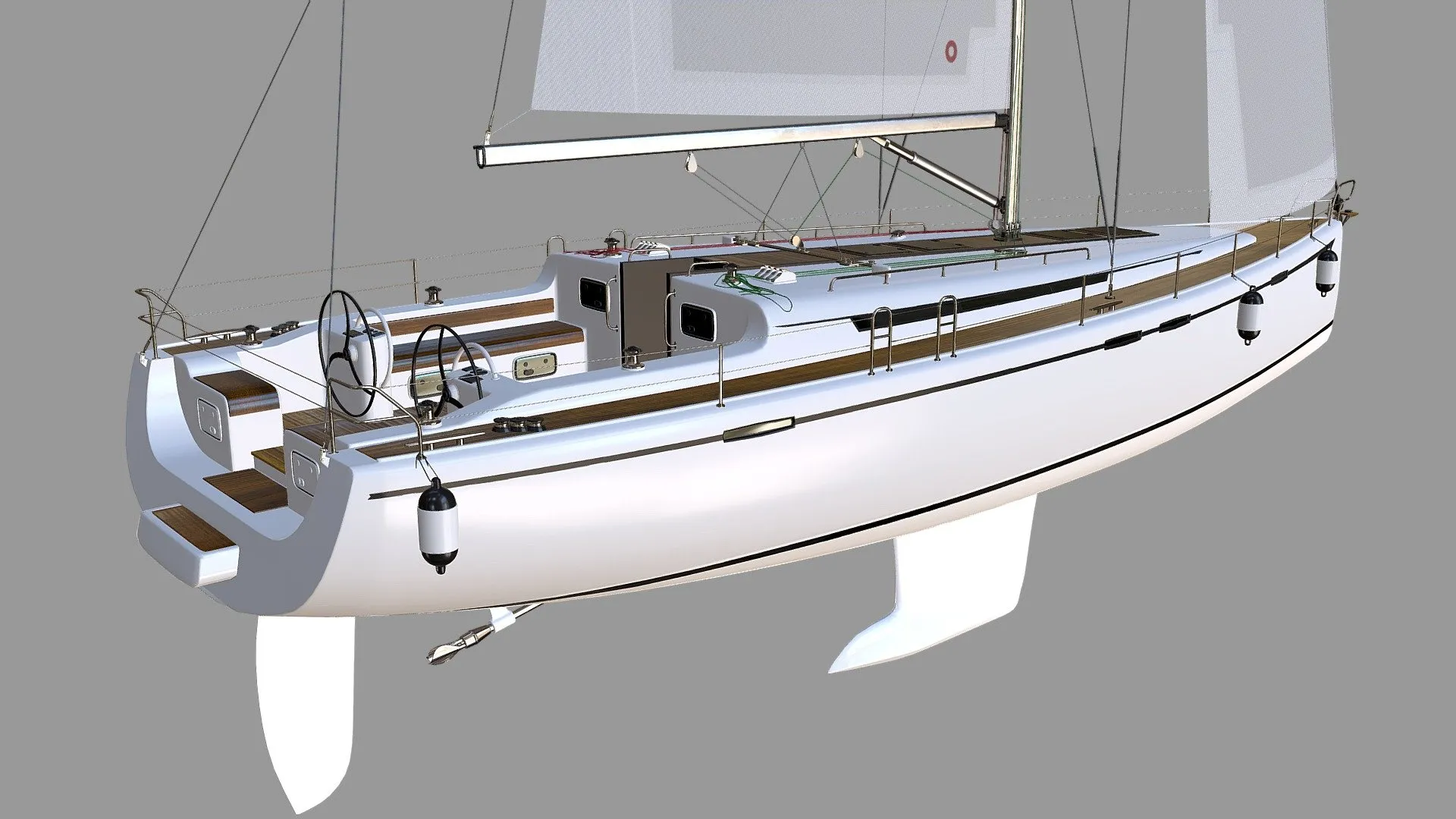 PBR Game 3D Models – Sailing Yacht