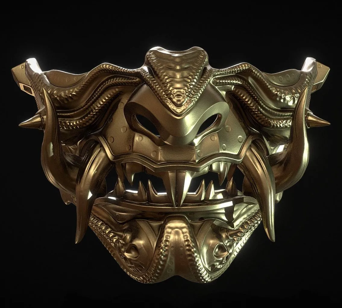 PBR Game 3D Models – Samurai Mask Iii