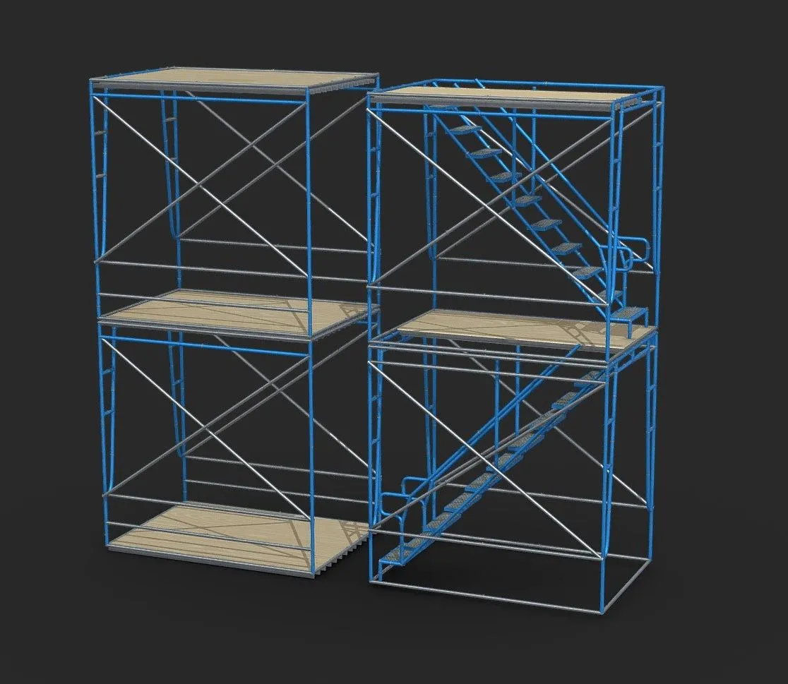PBR Game 3D Models – Scaffolding