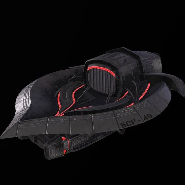 PBR Game 3D Models - SCF-49 Sci-fi Spaceship