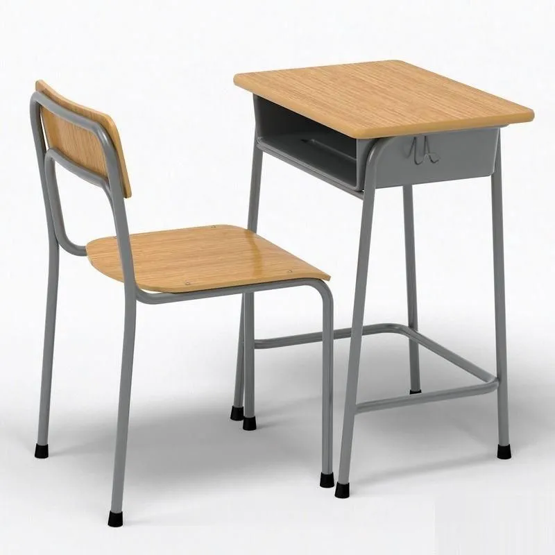 PBR Game 3D Models – School Desk and Chair