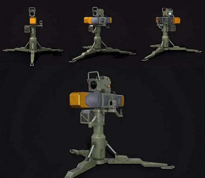 PBR Game 3D Models - Sci-fi Anti Tank Gun