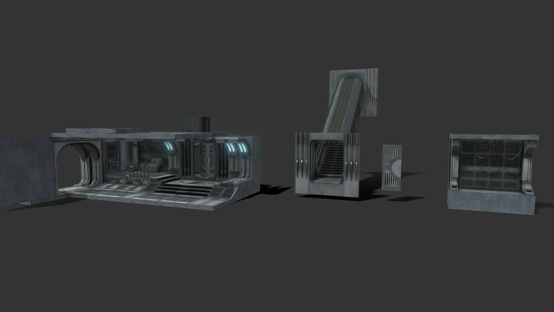 PBR Game 3D Models – Sci Fi Asset Pack 6