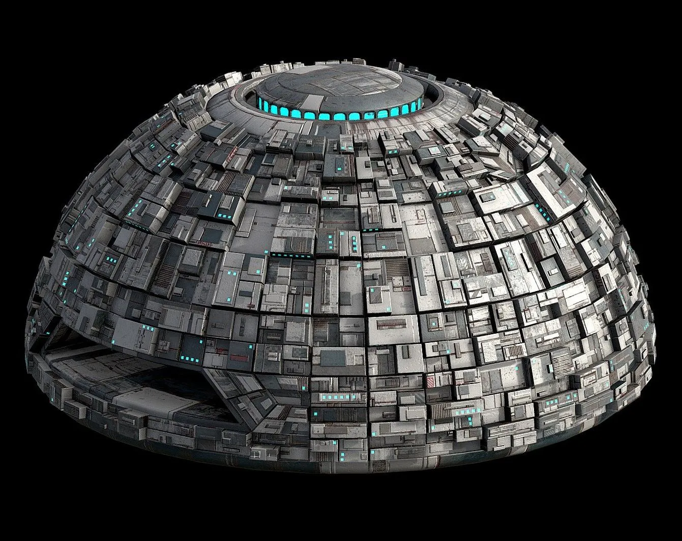 PBR Game 3D Models – Sci Fi Base Semisphere Sphere Hemisphere