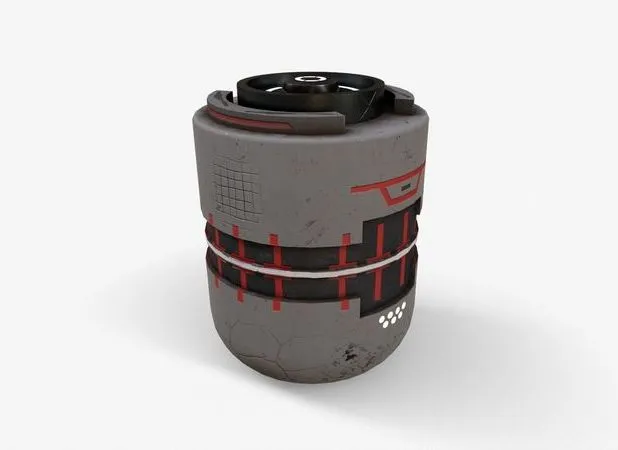 PBR Game 3D Models - Sci-Fi Bomb V3