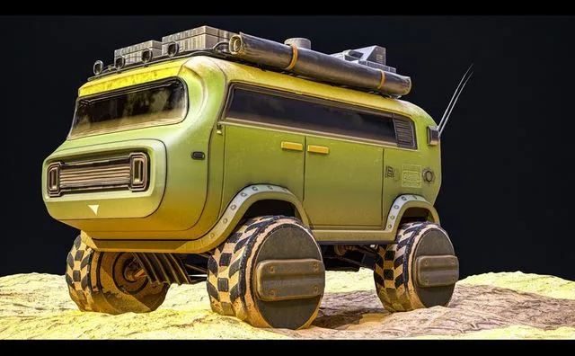 PBR Game 3D Models – Sci-Fi Bus