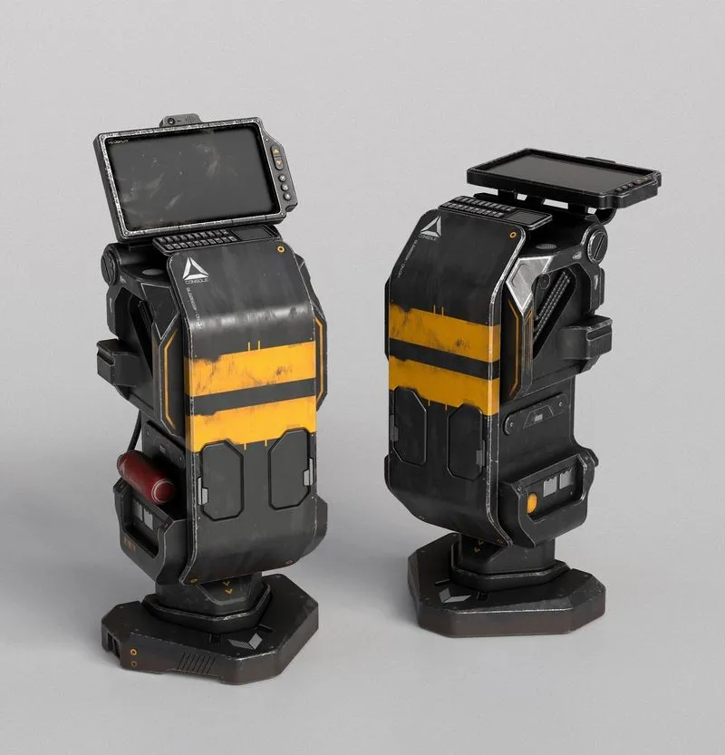 PBR Game 3D Models – Sci-fi Console Archie Two