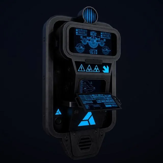 PBR Game 3D Models – Sci-Fi Console-Computer 4