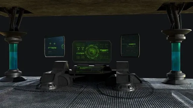 PBR Game 3D Models – Sci-Fi Console Computer Base 2