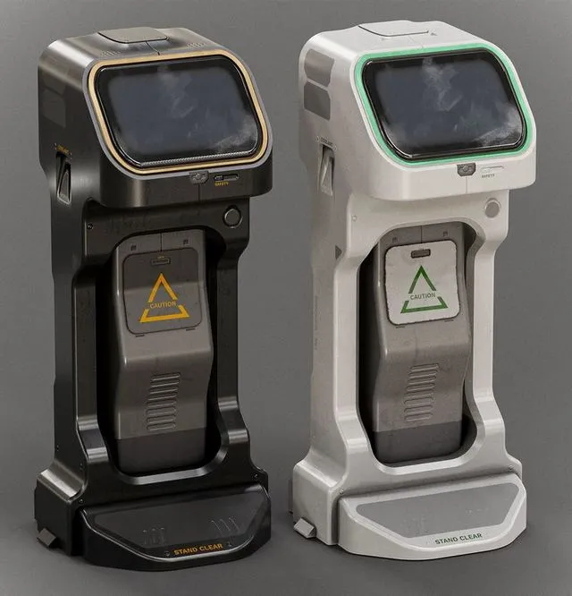 PBR Game 3D Models - Sci-fi Console Station V3