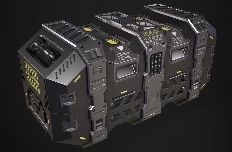 PBR Game 3D Models – Sci-fi Crate