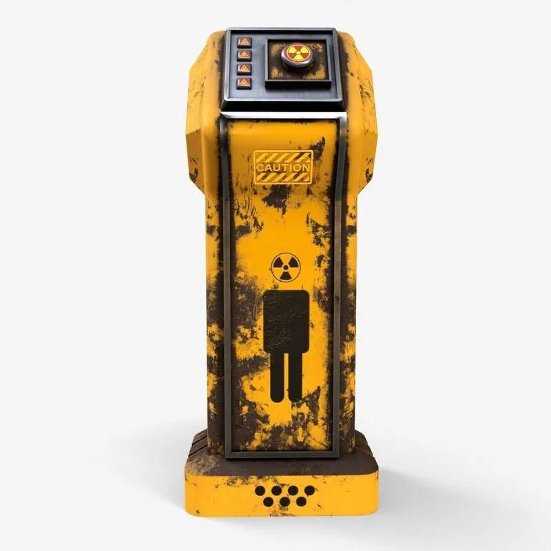 PBR Game 3D Models - Sci-Fi Emergency Button