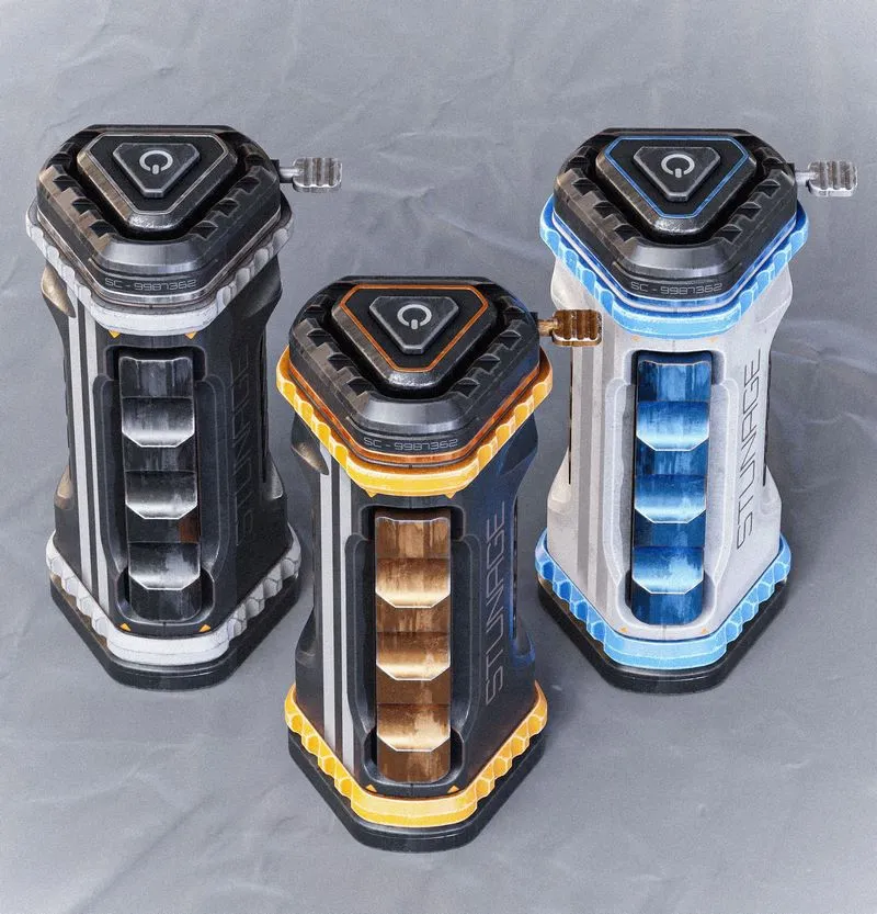 PBR Game 3D Models – Sci-fi Grenade V6