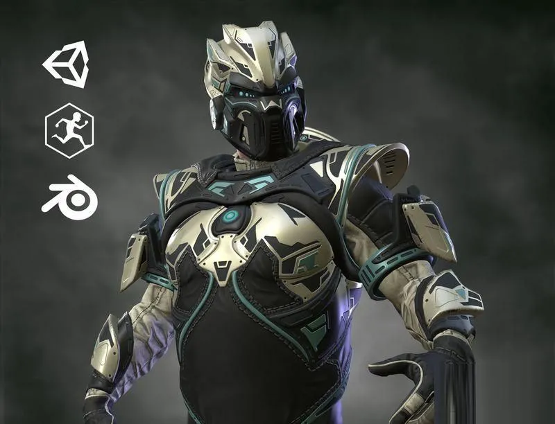 PBR Game 3D Models – Sci-fi infantryman