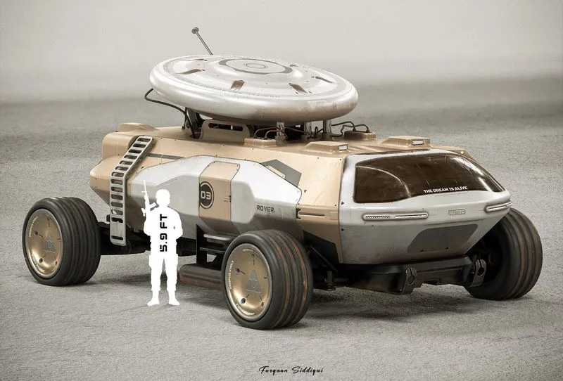 PBR Game 3D Models - Sci-fi Mars Rover