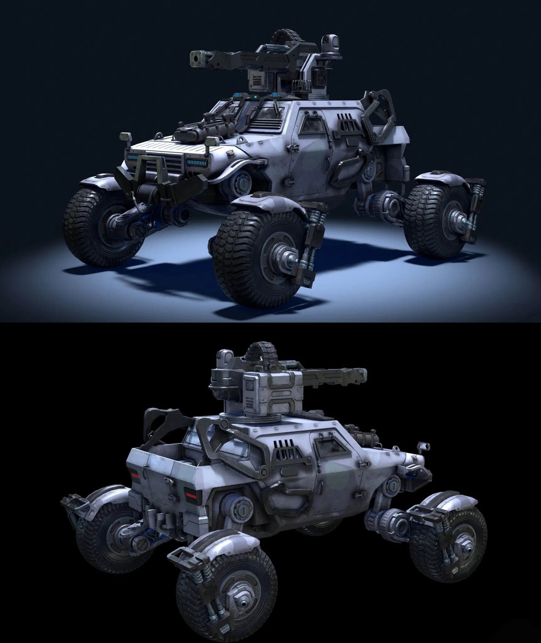 PBR Game 3D Models – Sci-Fi Military Buggy