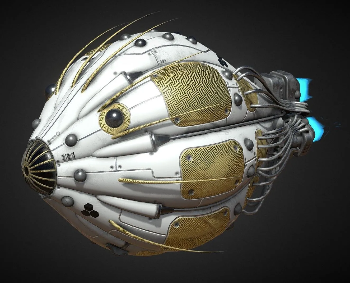 PBR Game 3D Models – Sci Fi Personal Space Pod Shipweekly Challenge