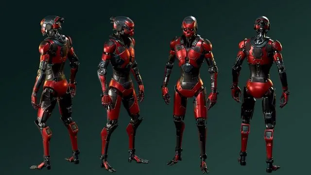 PBR Game 3D Models – Sci-fi Robot Character 01