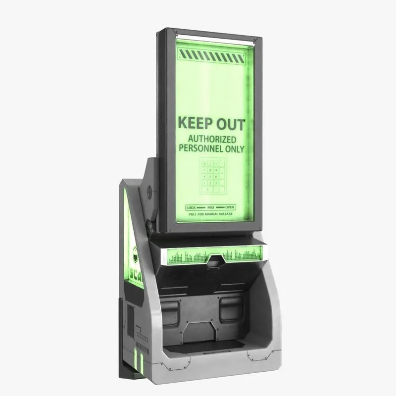 PBR Game 3D Models – Sci Fi Scanner Display v4 Low-poly