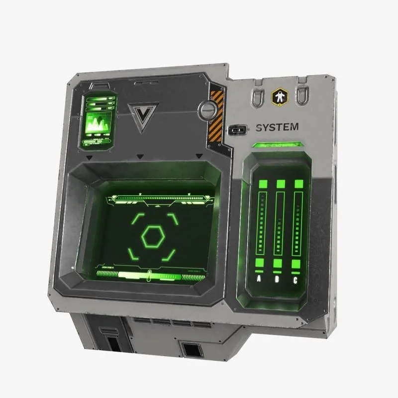 PBR Game 3D Models – Sci Fi Scanner Display