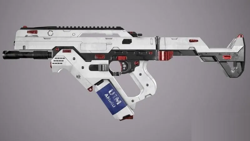 PBR Game 3D Models – SCI-FI SMG rifle