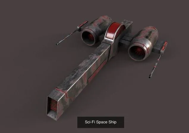 PBR Game 3D Models - Sci-Fi Space Ship Pack