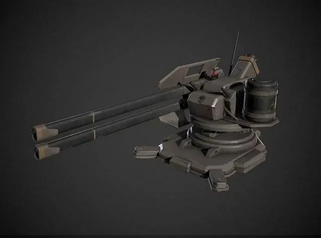 PBR Game 3D Models - Sci-Fi Turret