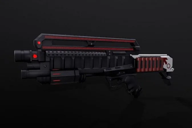 PBR Game 3D Models – Sci-Fi Weapon – Demon Hunter