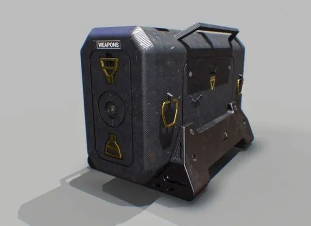 PBR Game 3D Models – Sci-Fi Weapons Crate