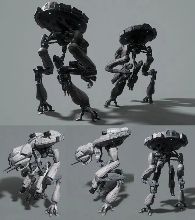 PBR Game 3D Models – SciFI Mech