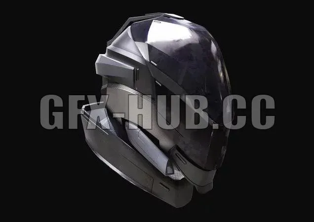 PBR Game 3D Models – Scifi space helmet