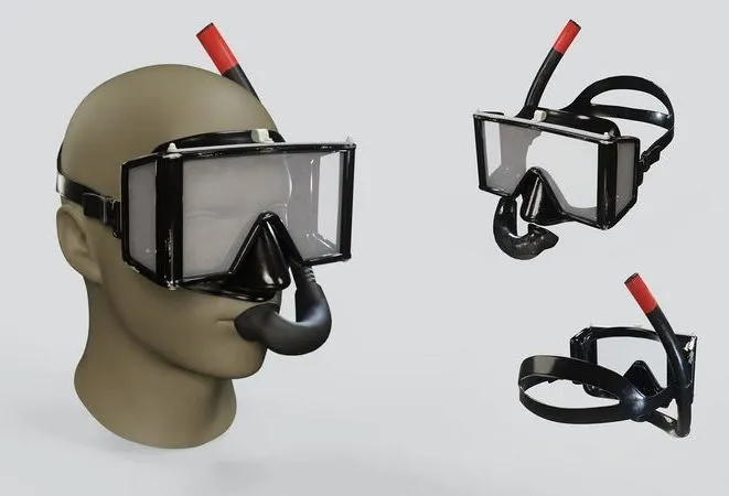 PBR Game 3D Models - Scuba Mask