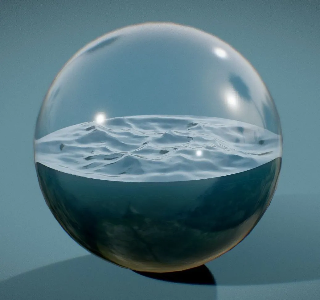 PBR Game 3D Models – Sea Waves In The Ball