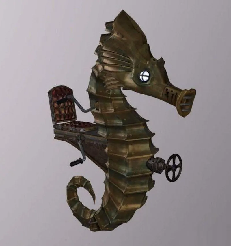 PBR Game 3D Models – SeaHorse Ride