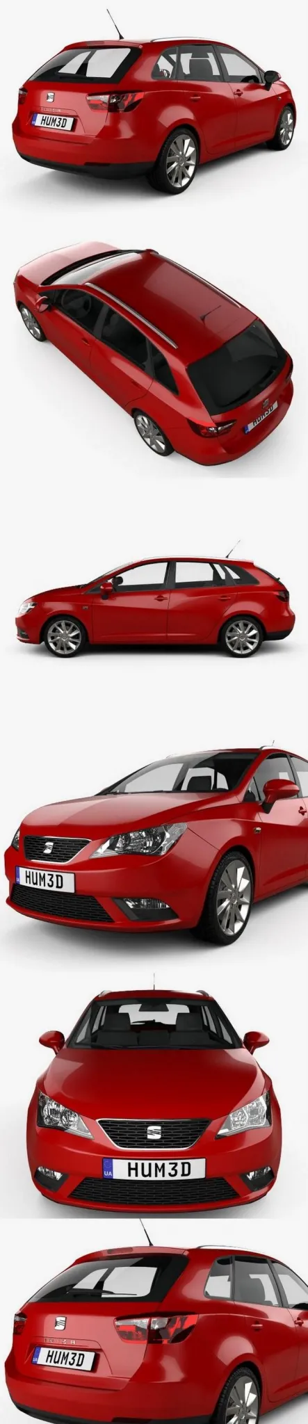 PBR Game 3D Models – Seat Ibiza ST 2014