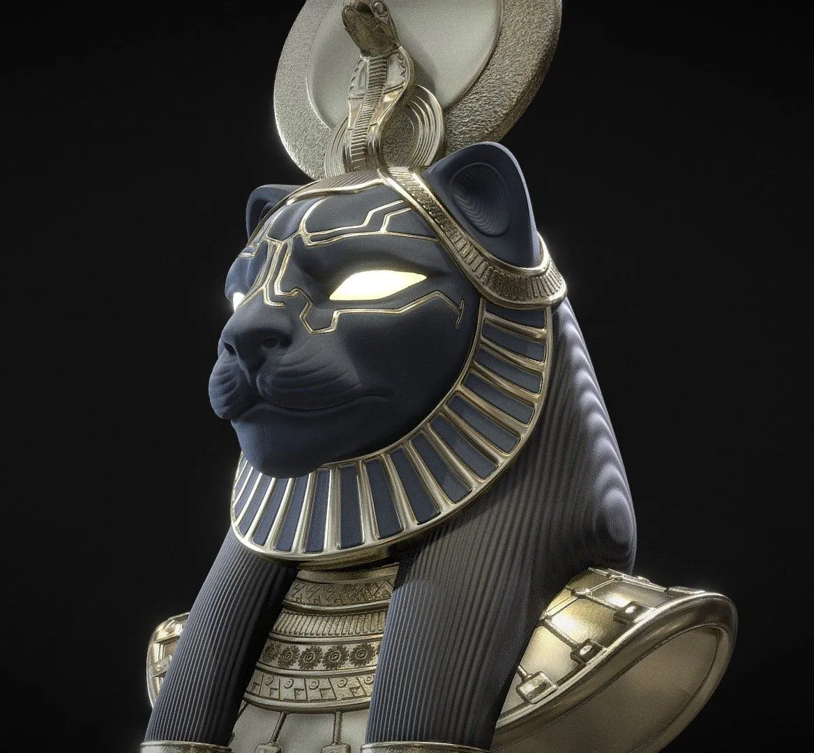 PBR Game 3D Models – Sekhmet Helmet